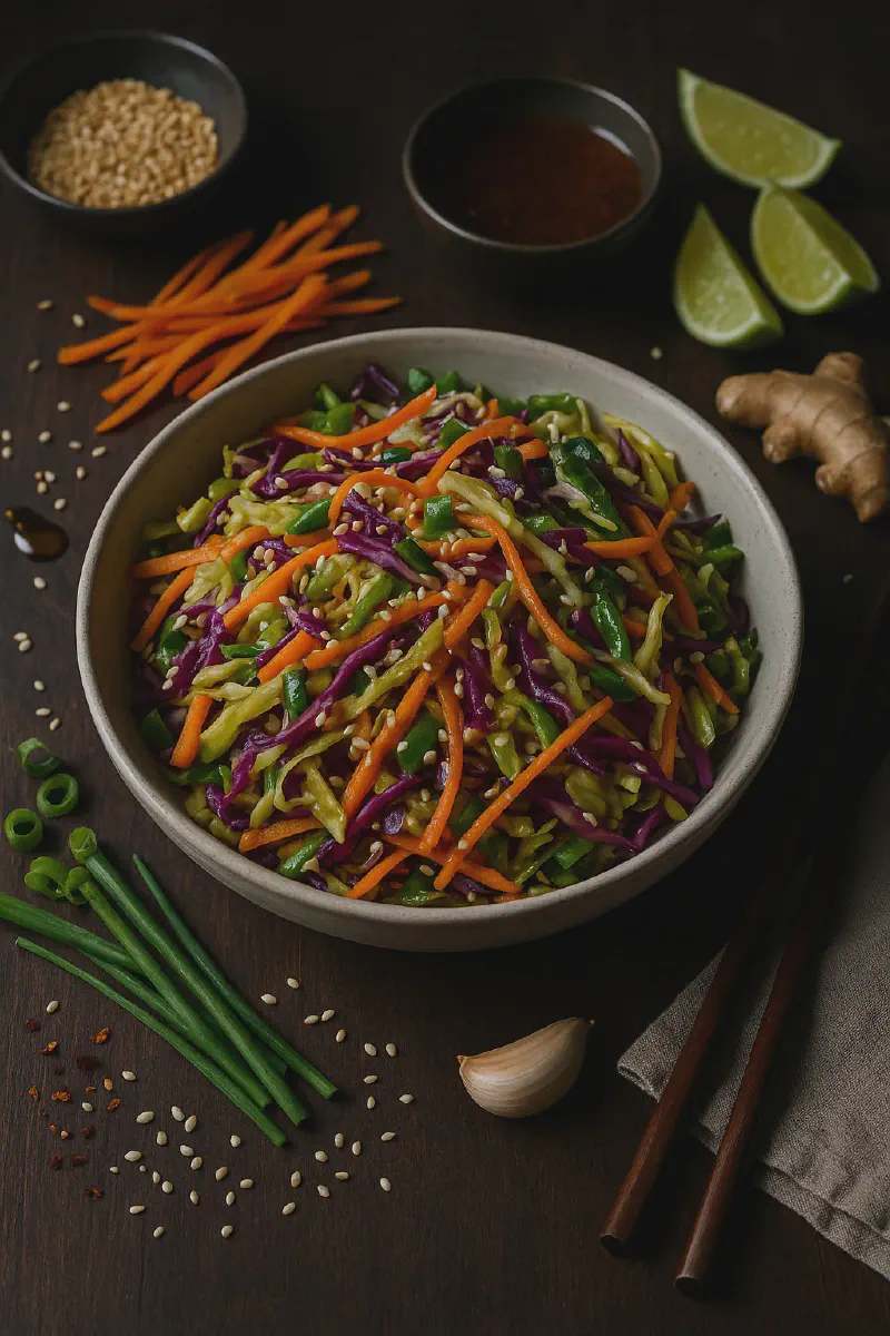 Asian Slaw with Sesame Ginger Dressing