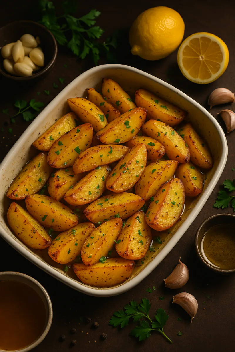 Greek Lemon Potatoes - Crispy, Tangy, and Totally Irresistible