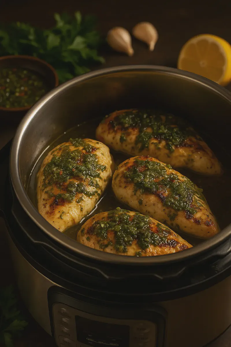 Instant Pot Frozen Chimichurri Chicken - Dinner’s Ready in a Flash