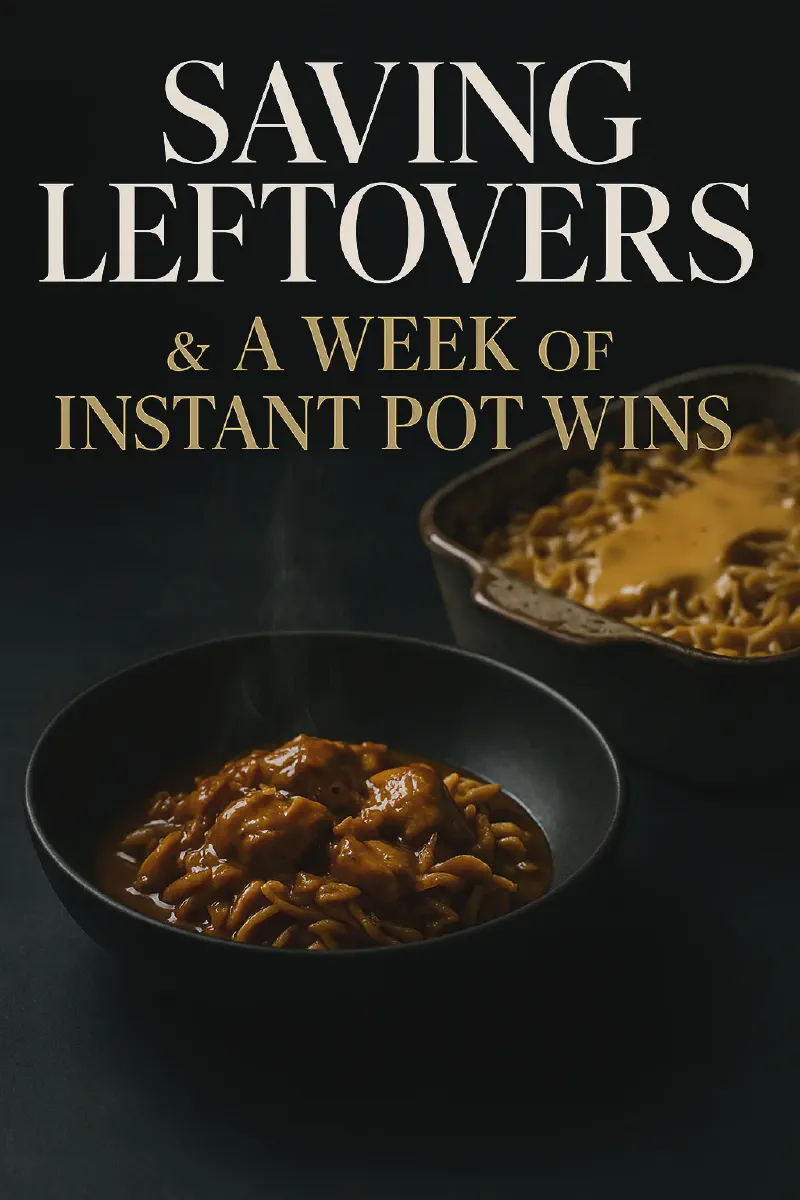 Saving Leftovers & A Week of Instant Pot Wins
