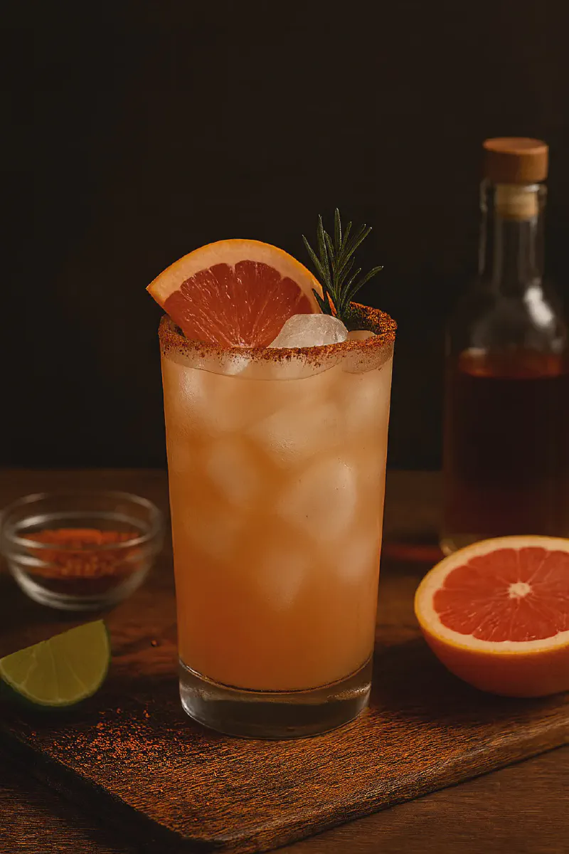 Smoky Belle Paloma - A Nashville Hot Cocktail with Grapefruit and Spice