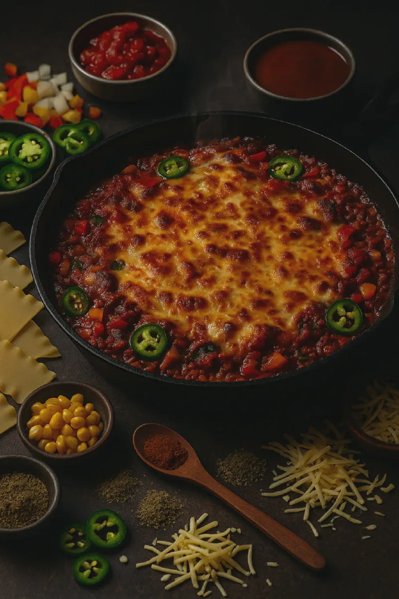Spicy Skillet Lasagna - One-Pan, Weeknight Friendly