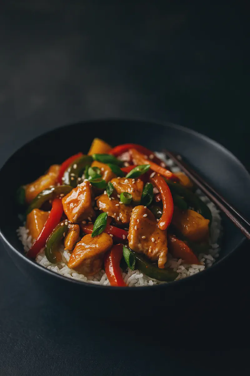 Sweet & Spicy Pineapple Chicken with Rice (Bold Flavors in One Pan)