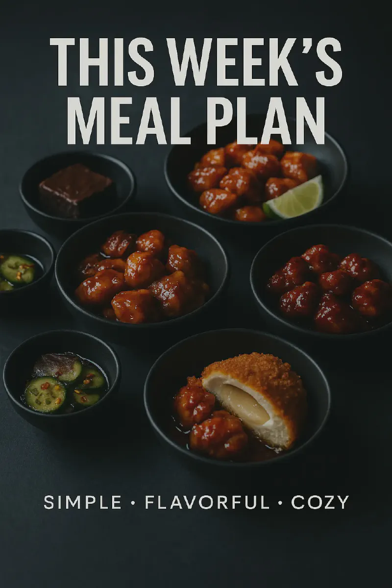 This Week’s Dinners & Snacks Lineup