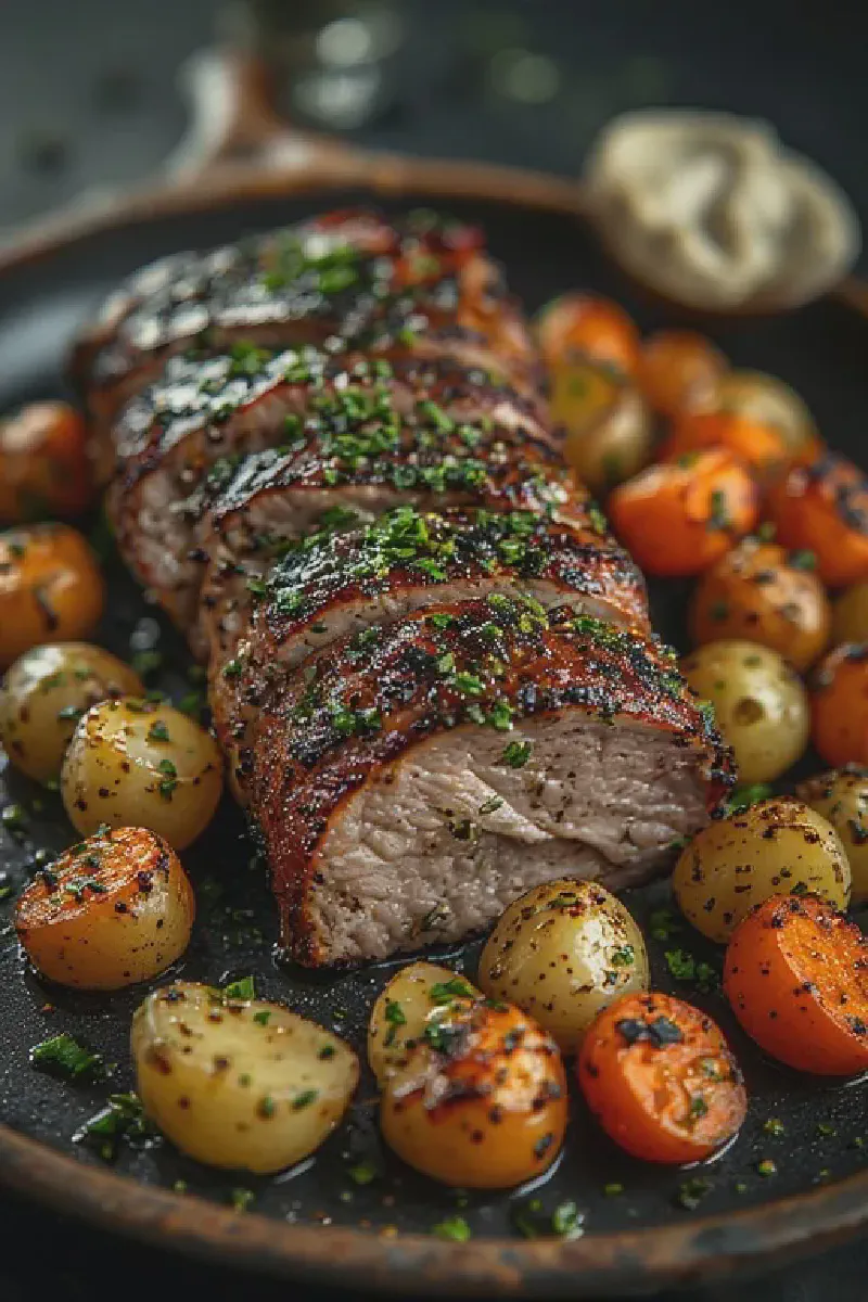 A Cozy Night with Garlic Butter Herb Pork Tenderloin