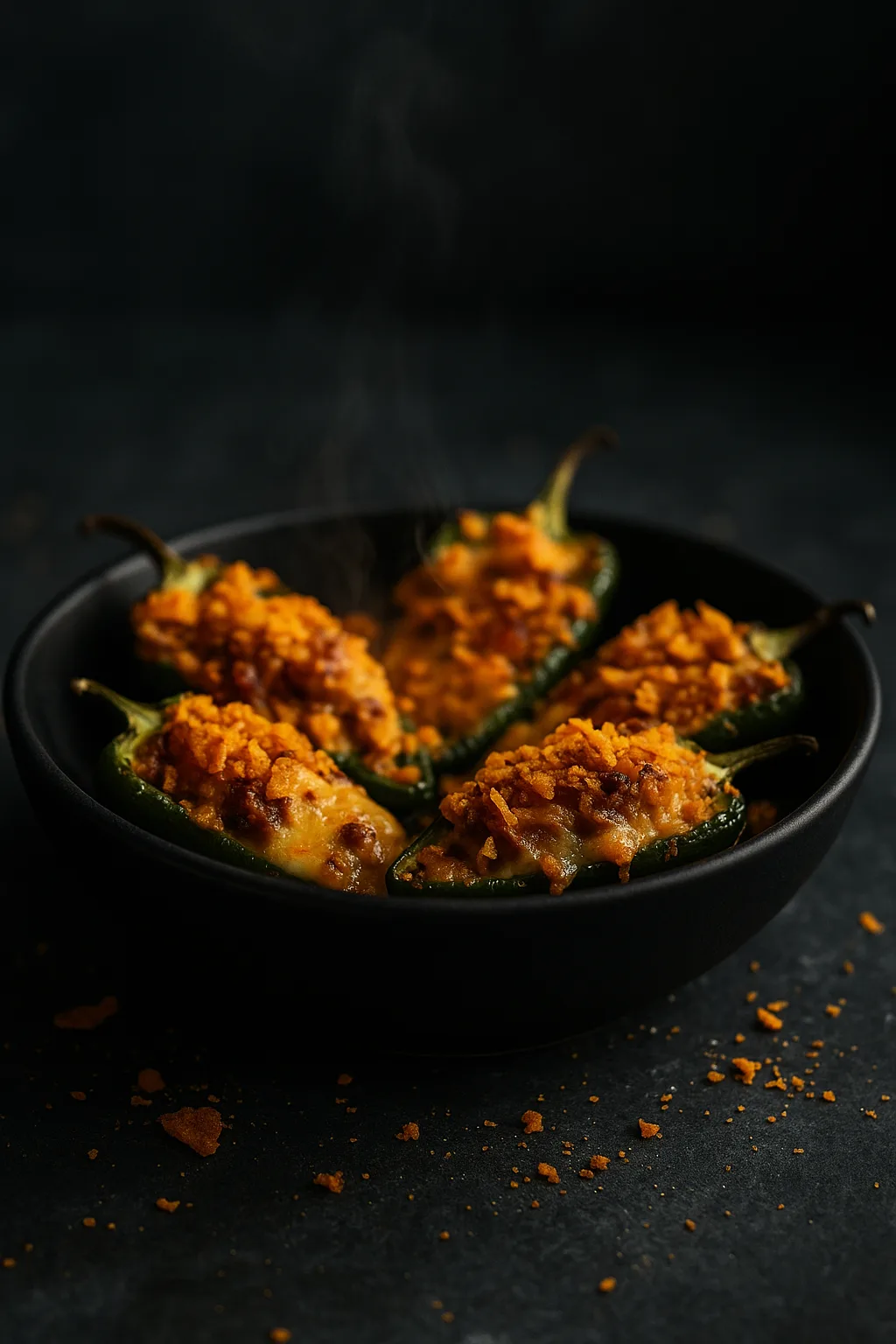Zesty Doritos taco stuffed jalapeño poppers baked until golden and cheesy