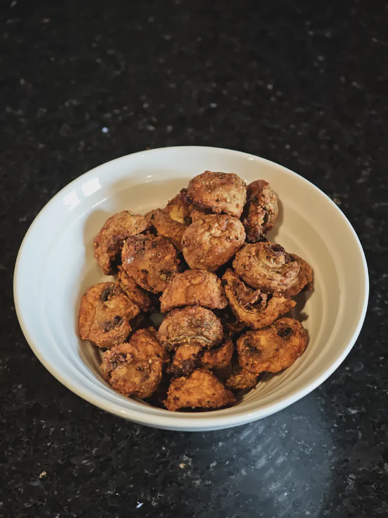 Air Fryer Parmesan Mushrooms