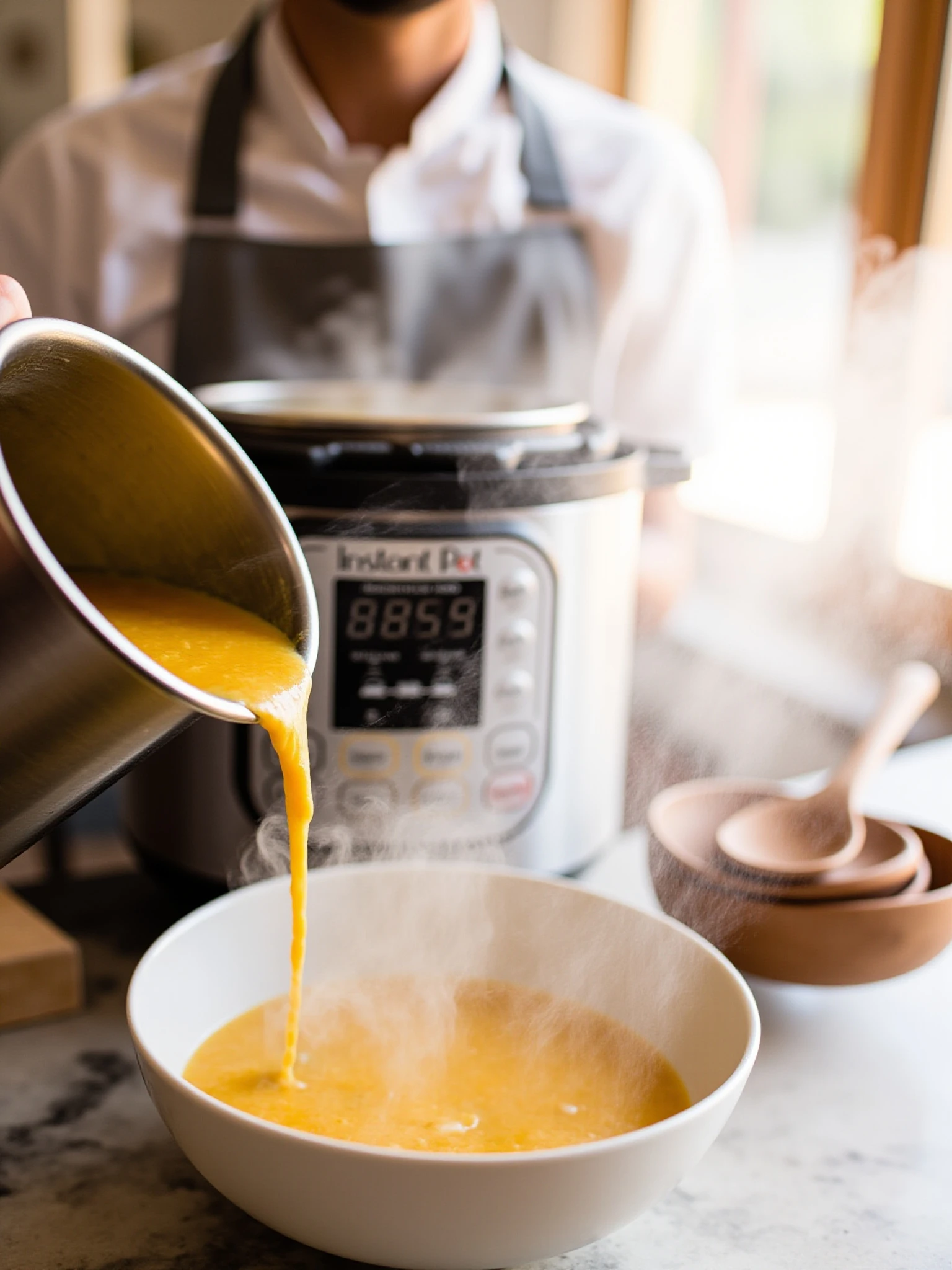 Instant Pot Butternut Squash Soup in action
