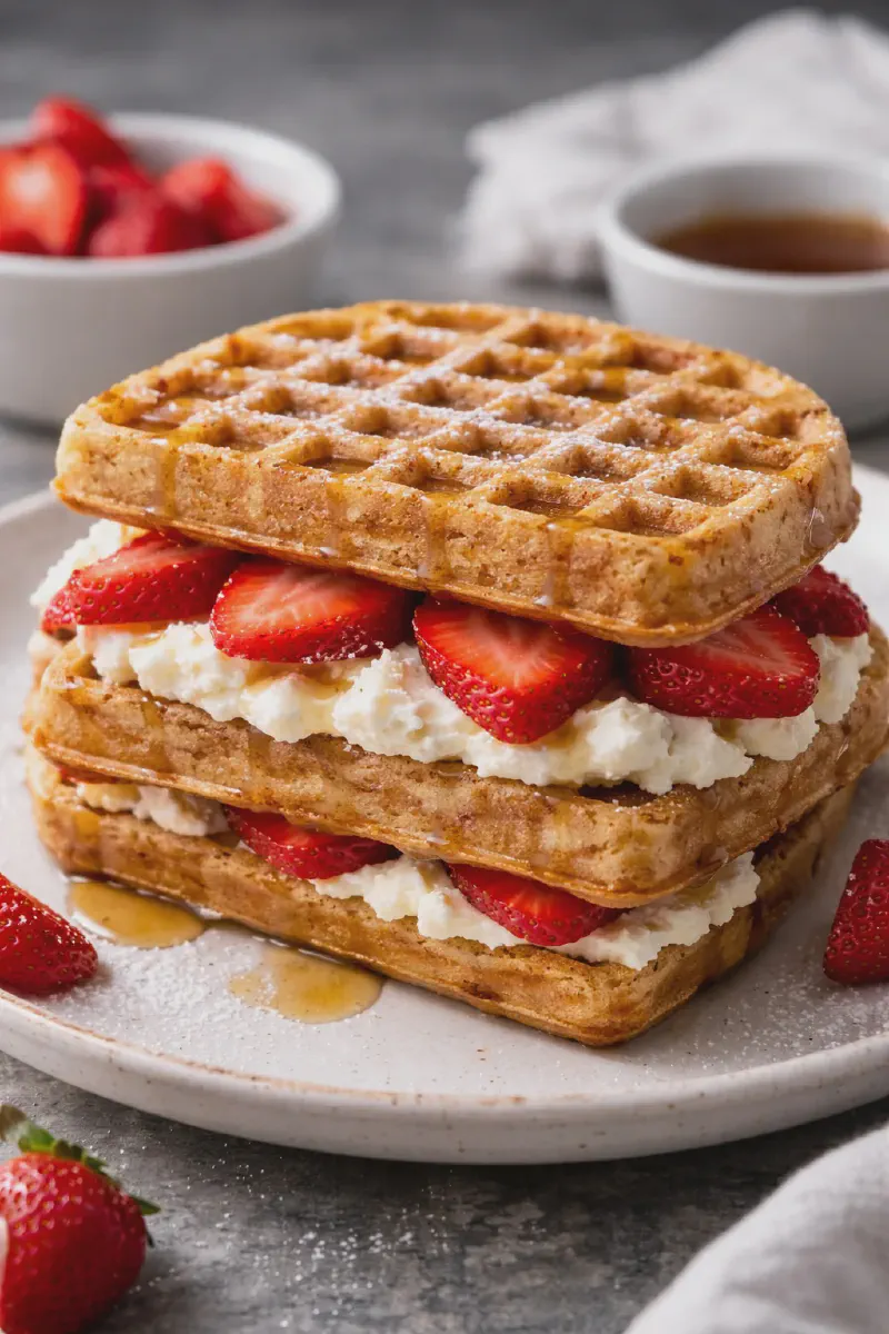 Strawberry Ricotta Waffle Sandwich